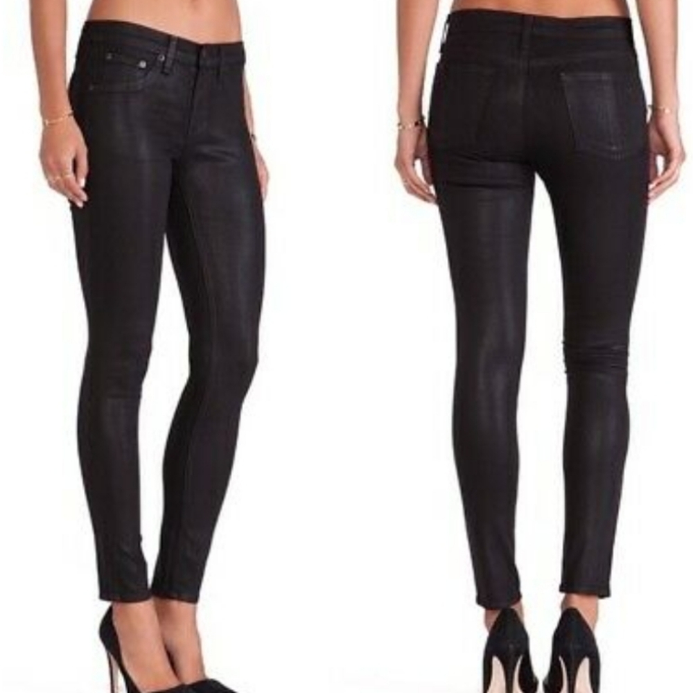 Rag & Bone The Legging In Coated Black